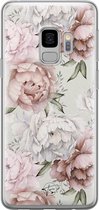 Samsung Galaxy S9 siliconen hoesje - Klassieke bloemen - Soft Case Telefoonhoesje - Beige - Bloemen