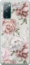 Samsung Galaxy S20 FE siliconen hoesje - Romantische bloemen - Soft Case Telefoonhoesje - Multi - Bloemen
