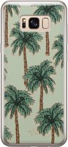 Samsung Galaxy S8 siliconen hoesje - Palmbomen - Soft Case Telefoonhoesje - Groen - Natuur