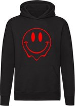 Smiley Rood Hoodie | vrolijk | glimlach | gelukkig | lachen | emoticon | sweater | trui | unisex