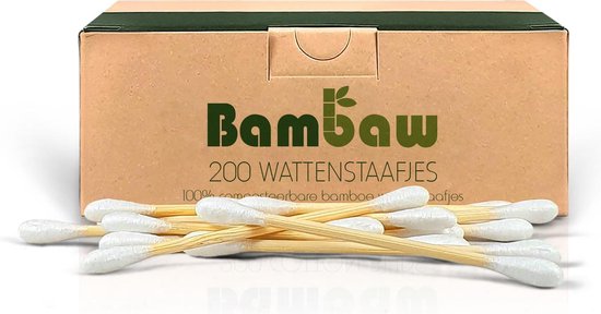 Bamboe Wattenstaafjes | 200 Stuks | Eco Wattenstaafjes | Houten |...