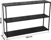 Metalen Open Boekenkast - Dressoir - Industrieel - 120x30x80 cm.