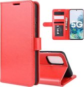 Samsung Galaxy S20 FE hoesje, MobyDefend Wallet Book Case (Sluiting Achterkant), Rood | GSM Hoesje / Telefoonhoesje Geschikt Voor: Samsung Galaxy S20 FE