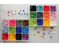 KAM snaps - set van 2 dozen - mat + hartjes + sterretjes