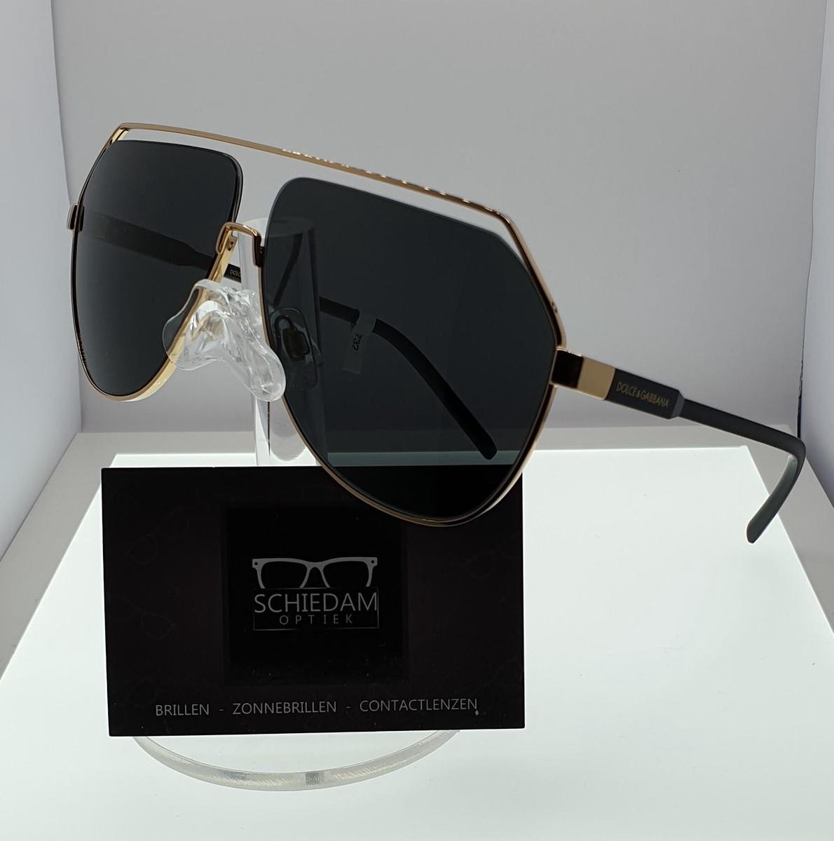 Dolce&Gabbana-zonnebril-Goud-Grijs-63 mm