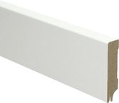 Hoge plinten - MDF - Moderne plint 70x15 mm - Wit - Voorgelakt - Uitsparing - RAL 9010 - Per stuk 2,4m