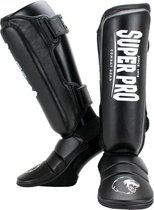 Super Pro Combat Gear Scheenbeschermer Protector Zwart/Wit Medium