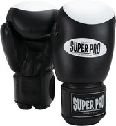 Super Pro Combat Gear Boxer Pro Bokshandschoenen Klittenband Zwart/Wit 12oz