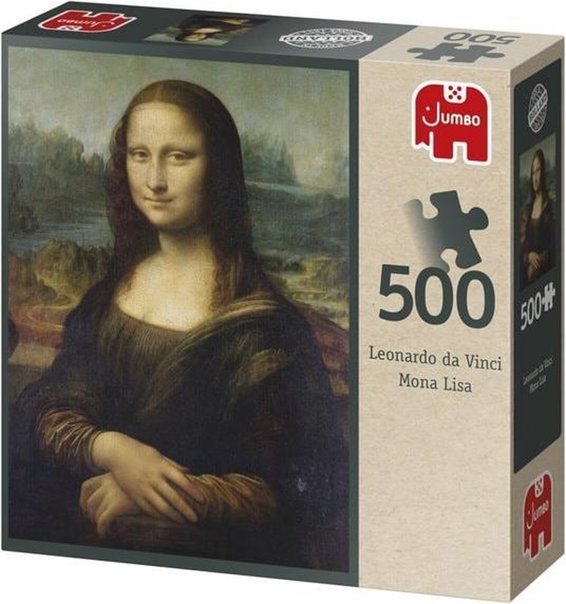 Jumbo puzzel - Leonardo da Vinci Mona Lisa - 500 stukjes