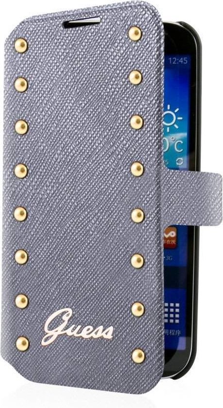 afbreken Melodieus Wat mensen betreft Guess Samsung Galaxy S5 / S5 Neo Folio Case Studded Collection Silver |  bol.com