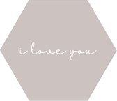 Muurhexagon i love you stone Forex / 24 x 20 cm