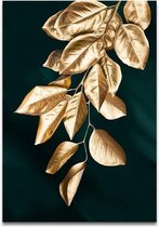 Canvas Experts doek met Zwart Gouden bladeren leuk om te combineren! maat 100x70CM *ALLEEN DOEK MET WITTE RANDEN* Wanddecoratie | Poster | Wall art | canvas doek |