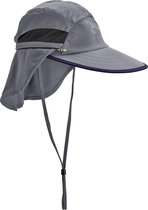 Coolibar - Universele UV Hengelsportpet voor heren - Calec - Carbon/Zwart - maat L/XL (61CM)