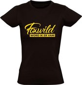 Foxwild Dames t-shirt | Peter Gillis | Hatseflatse | Foxwild | Massa is kassa | grappig | cadeau | Zwart