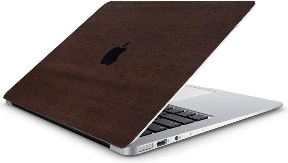Kudu MacBook Air 13 Inch (2018-2019) SKIN - Restyle jouw MacBook met écht hout - Gemakkelijk aan te brengen - Handgemaakt in NL - Wénge