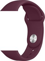 Wijn rood sport bandje geschikt voor Apple Smartwatch 42/44 mm S/M – YOUNIQ – iWatch Series 1/2/3/4/5/6/SE - Horloge Band Strap geschikt voor Apple watch