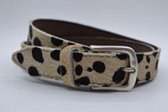 Legend belts 30248 Dames riem-Cheetah wit-95 cm