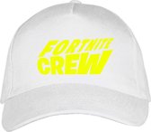 Witte Pet – Cap met Geel “ Fortnite Crew “ logo