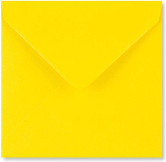 Gele enveloppen 15,5 x 15,5 cm 100 stuks | bol.com