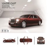Nezr® Auto Speelgoed Jongens - Rolls Royce - Modelauto - Geluid en Licht - 1:24 - Bordeauxrood - Pasen - Cadeau