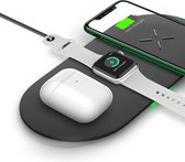3 in 1 Qi Lader 10W - Oplaadstation - Draadloze Oplader - Apple iPhone - Airpods - Watch - Voor Apple en Samsung -