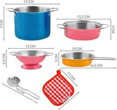 Keuken speelgoed - 11 stuks - Pannenset - Keuken speelgoed - Servies -  Knutselen meisjes