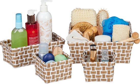 Beige Relaxdays opbergmanden kopen? | Lage prijs