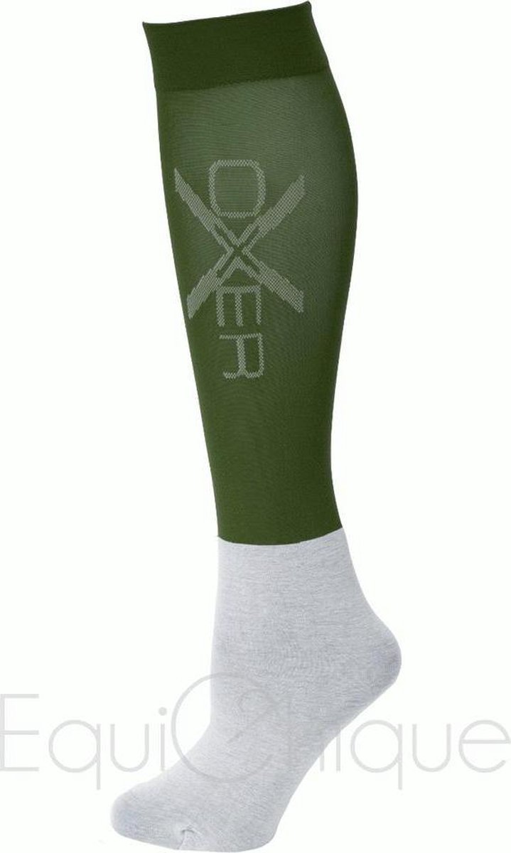 Oxer socks sokken Slim foot Army green 3pack