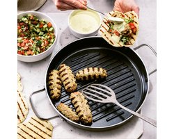 foto van Dagelijkse Kost Keramische Grillpan  - Ø28cm - PFAS-vrij - 2 grepen