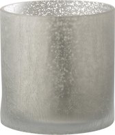 J-Line windlicht Cilinder Craquele - glas - grijs - large