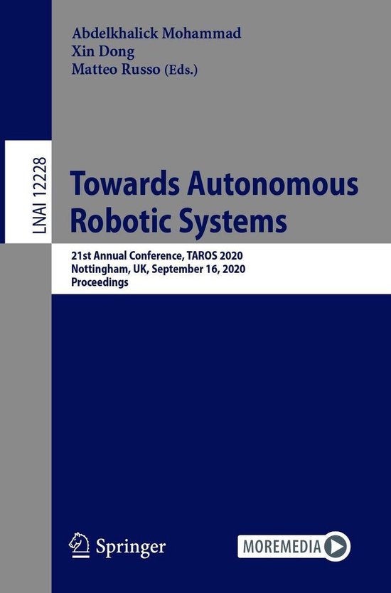 Springer Nature Proceedings Computer Science - Towards Auton ... - cover
