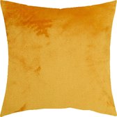 Oneiro's Luxe Sierkussen Velvet VIVA Oker  - 45 x 45 cm  - sierkussens  - polyester - interieur - kussens woonkamer  - woonaccessoires