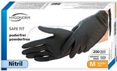Zwarte wegwerp handschoenen nitril maat XL - 200 stuks! poedervrij - latex vrij!