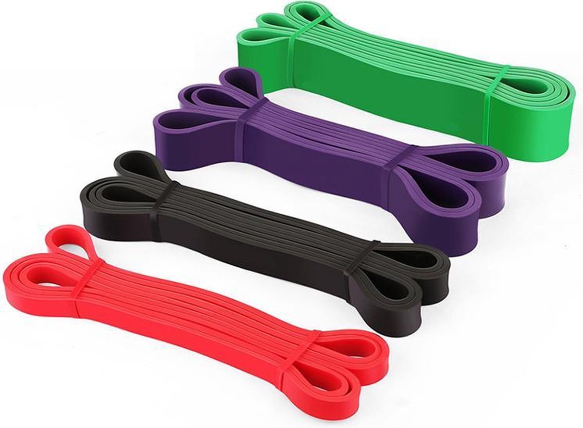 SUNMOOL Power Bands - Fitness Elastiek - Weerstandsbanden - Fitnessbanden - Powerlifting Banden - Set van 4Stuks