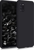 Samsung A31 Hoesje - Samsung galaxy A31 hoesje zwart siliconen case hoes cover hoesjes