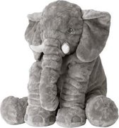 Pluche olifant grijs 60 cm grote baby knuffel olifant - leuk kraamkado
