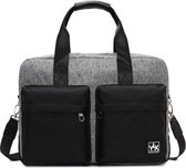 YLX Nash Laptop bag. Donker grijs & zwart. Recycled Rpet materiaal. Gerecyclede plastic flessen. Eco-friendly. 15" laptopsleeve. Volwassenen - heren - dames - mannen - vrouwen