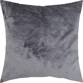 Oneiro's Luxe Sierkussen Velvet VIVA Grijs - 45 x 45 cm  - sierkussens  - polyester - interieur - kussens woonkamer  - woonaccessoires