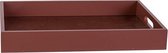 Dienblad Rechthoek - Plateau - Velvet Bordeaux - 34,8x25xh4,5cm - Hout
