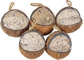 Kokosnoot gevuld met vet-5 stuks-Buitenvogelvoer-Animal King-geseald