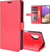 Samsung Galaxy A32 (5G) hoesje - Wallet bookcase - Rood - GSM Hoesje - Telefoonhoesje Geschikt Voor: Samsung Galaxy A32 (5G)