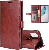 OnePlus Nord N10 hoesje - Wallet bookcase - Bruin - GSM Hoesje - Telefoonhoesje Geschikt Voor: OnePlus Nord N10