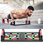 STAINS - Push up bord - Push up - Opdruk bord - 12-in-1 - GRATIS Trainingsschema - Opdrukken - Opdruk handvaten - Opdruksteunen - Krachttraining - Thuis sporten - Workout set - Fitness - Push