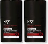 No7 Men Protect & Perfect Crème de nuit avancée Intense 2x50ml