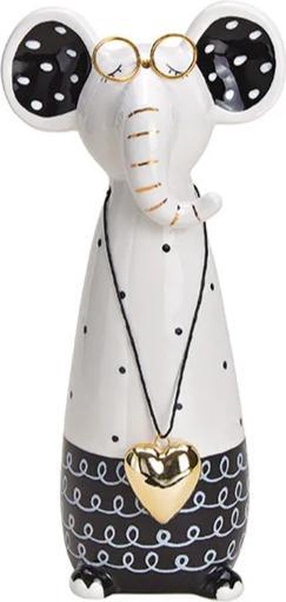 Liefde Olifant Beeld - Paasdecoratie - Keramiek - 23cm