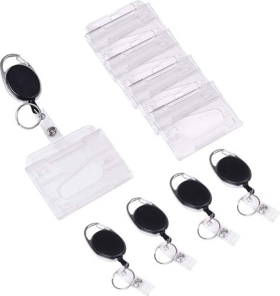De Badgespecialist® - Badgehouder - Badgehouder met trekkoord - badge met clip - badge met afrolmechanisme - Badgehouder verpleegkundige - Naamplaatje - set van 5 stuks De Badgespecialist® - Badgehouder - Badgehouder met trekkoord - badge met clip - badge met afrolmechanisme - Badgehouder verpleegkundige - Naamplaatje - set van 5 stuks