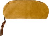 Suède make-up tasje Rai small camel Gm z