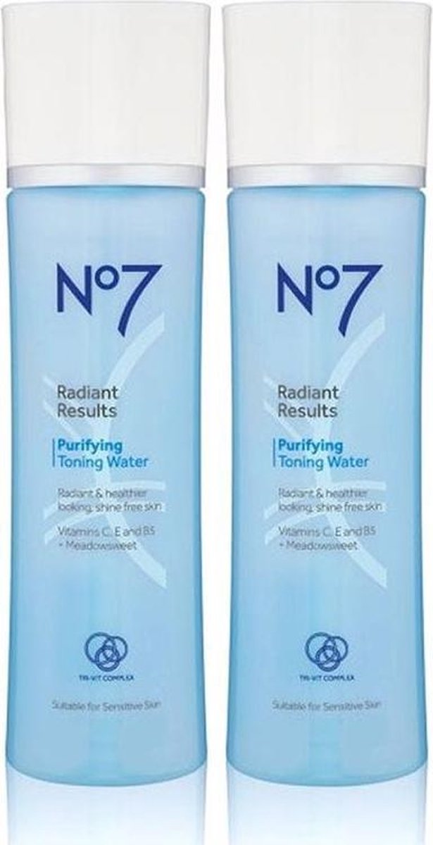 No7 Radiant Results Purifying Toning Water - gezichtsreiniging - 2x200ml