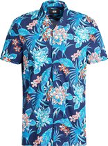 WE Fashion Heren overhemd met bloemendessin