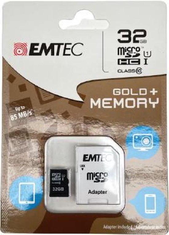 EMTEC Micro SD kaart Black - 32GB | bol.com